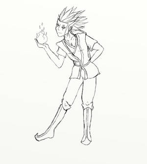 Collaboration:  Axel as Zuko LineArt