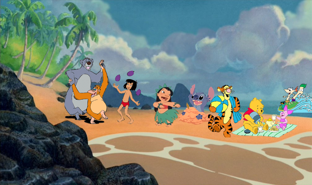 Lilo And Stitch Enjoys The Beach Party With Disney By Maskedlion3 On lilo-and-stitch-enjoys-the-beach-party-with-disney-by-maskedlion3-on