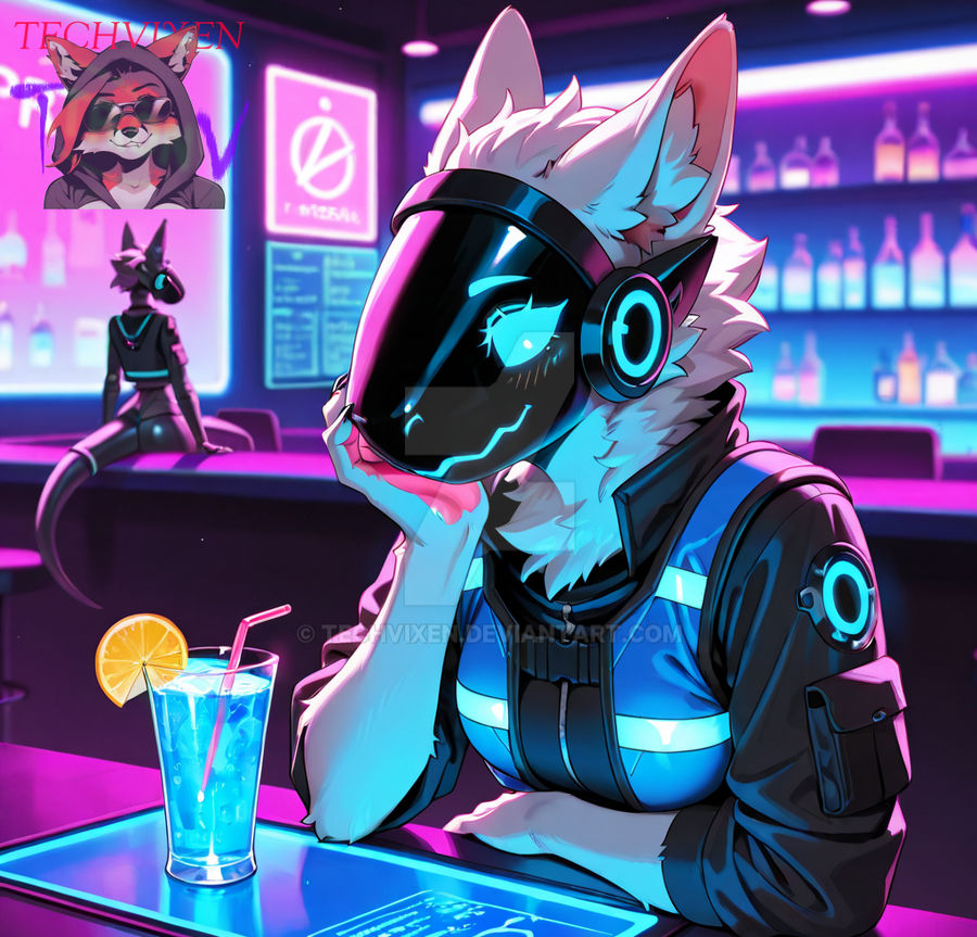 Protogen On A Good Date by TechVixen on DeviantArt
