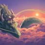 Above the clouds, towards the sky