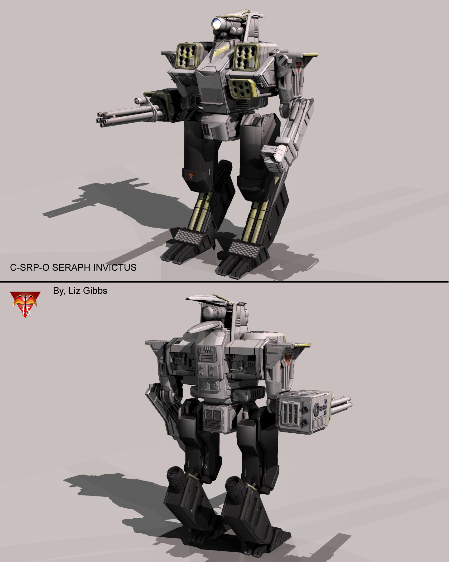 Battletech / MechWarrior C-SRP-O SERAPH INVICTUS by lady-die