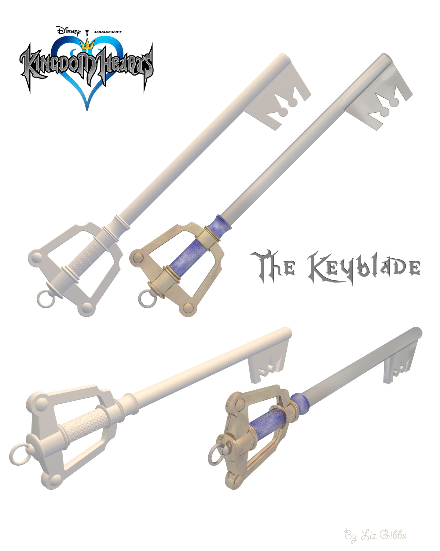 Kingdom Hearts - Keyblade by LizzyGibbs3D on DeviantArt