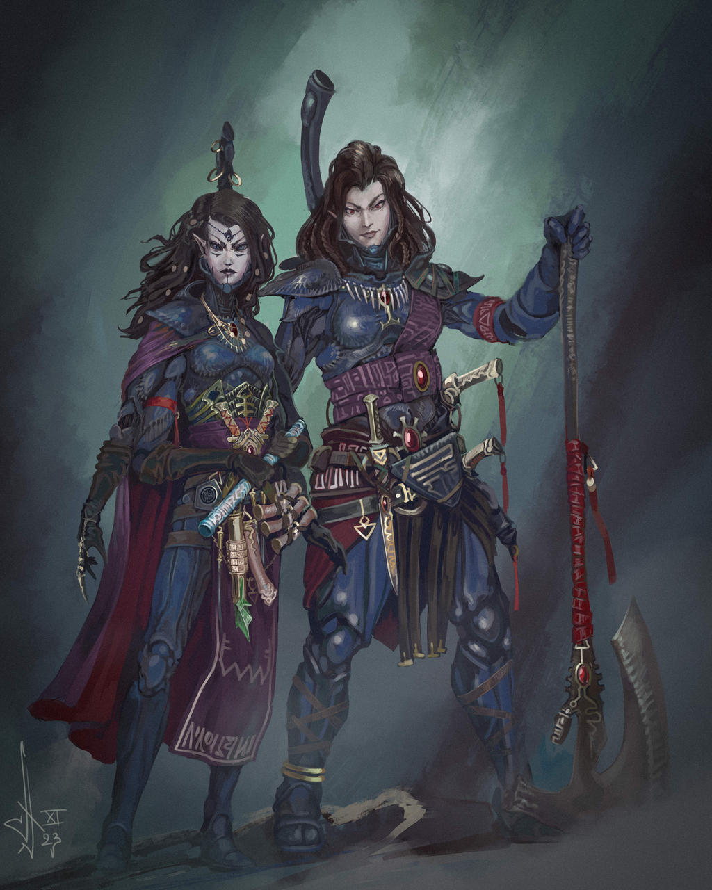 Tauraneth and Tethysi - wandering aeldari corsairs