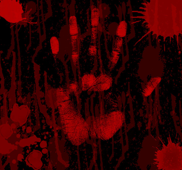 bloody handprint