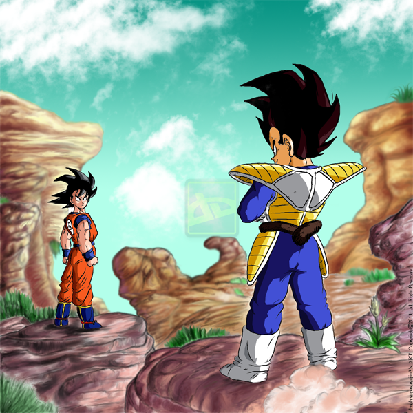 Goku vs Vegeta by TheOneNimbus on DeviantArt