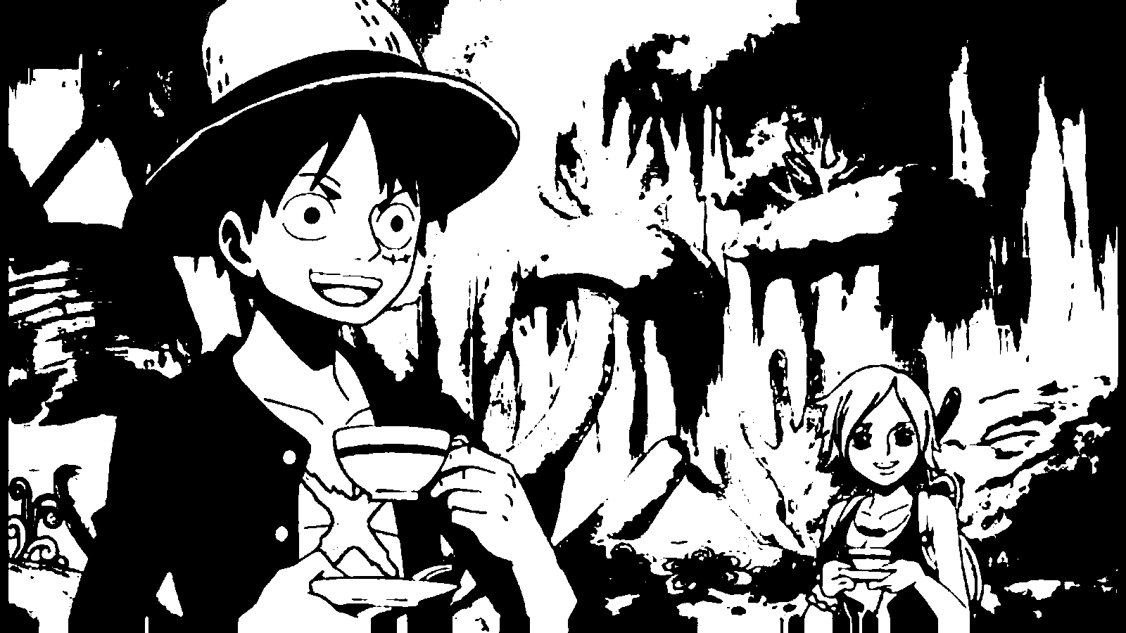 Luffy - Drinking Tea