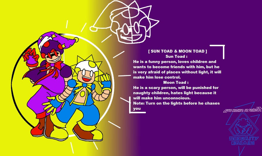 FNAS Security Breach :Sun Toad and Moon Toad's Bio by RepairFreddy on ...