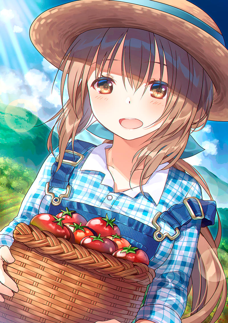 Anime Girl Farmer by craytm on DeviantArt