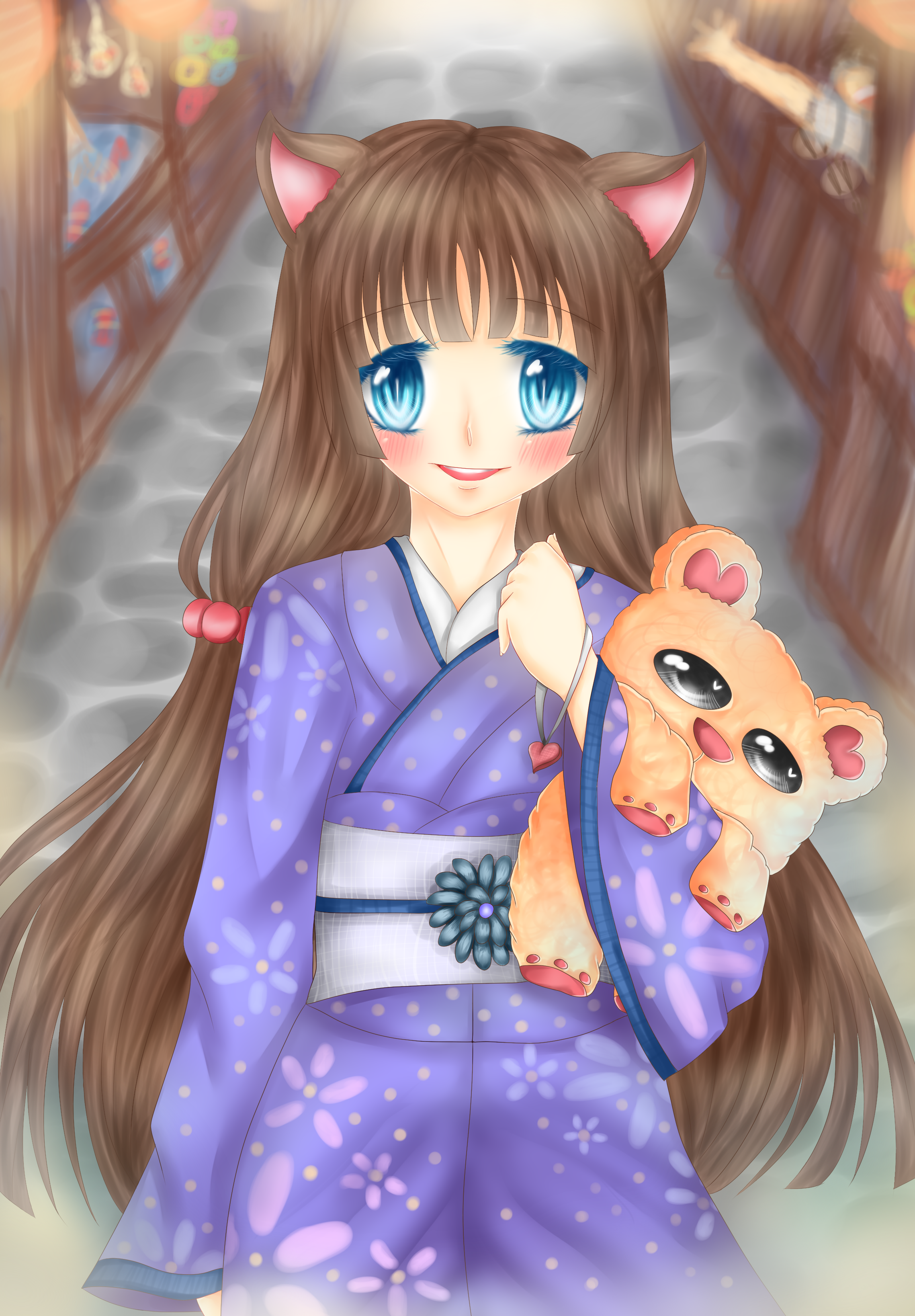 Cat In A Kimono