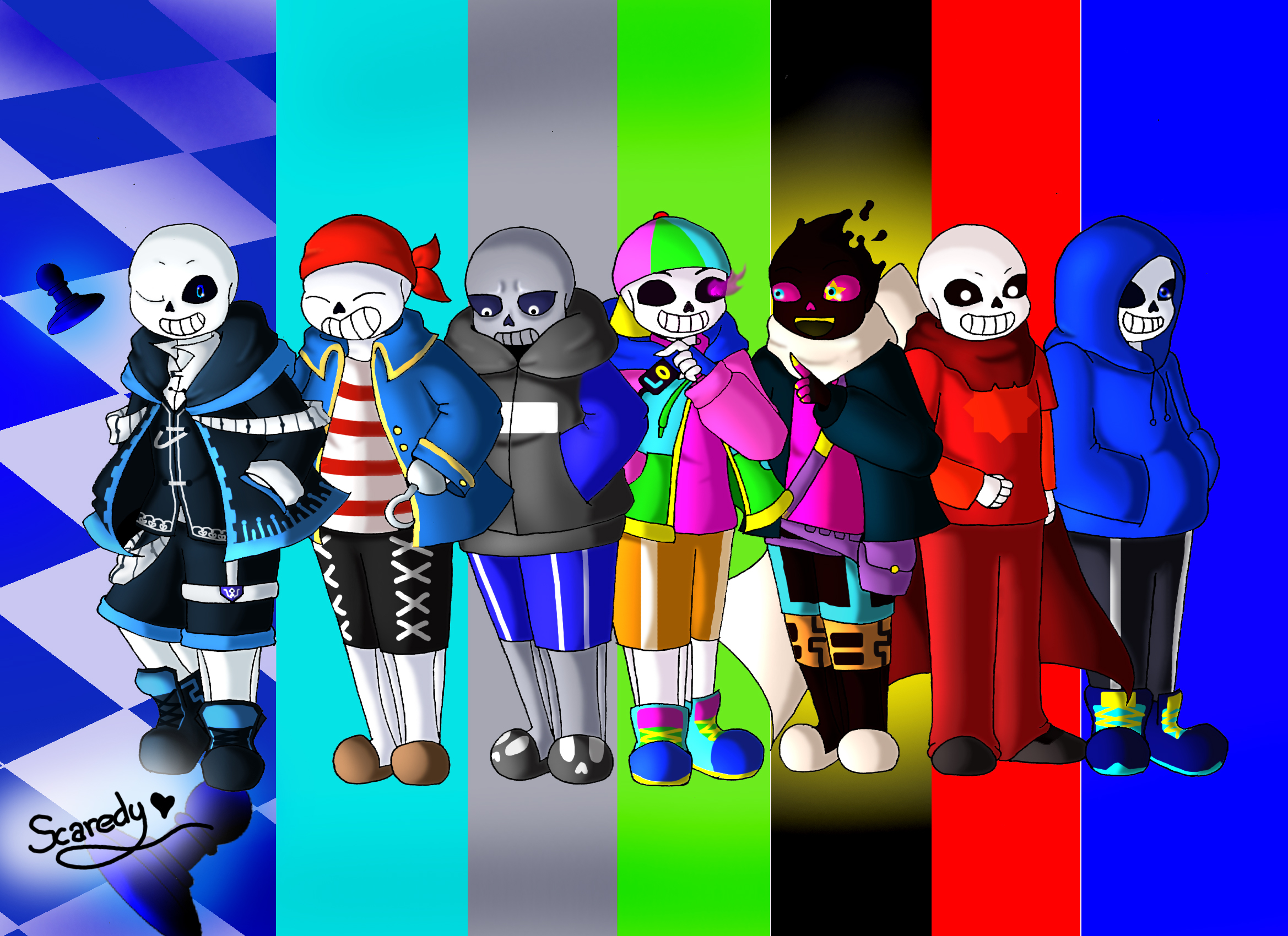 Undertale Multiverse - Sans by MaliceAndMacarons on DeviantArt