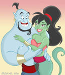 Disney's Genie and Eden by mishieru