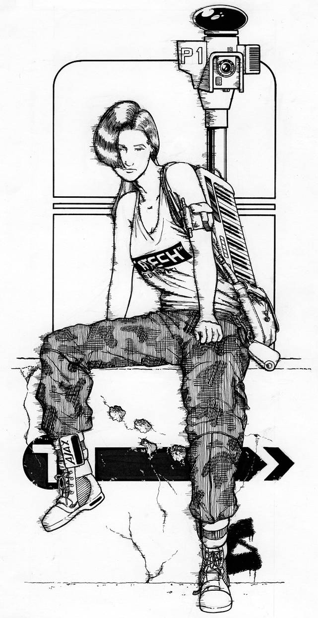 Cyberpunk Girl by RobCaswell