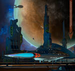 Departure from Starbase 304 by RobCaswell