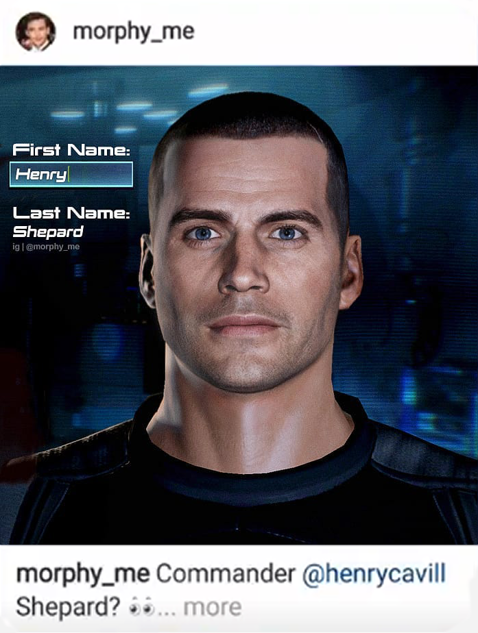 Henry Cavill as Commander Shepard by Morphy_Me by SteveCowlishaw on ...