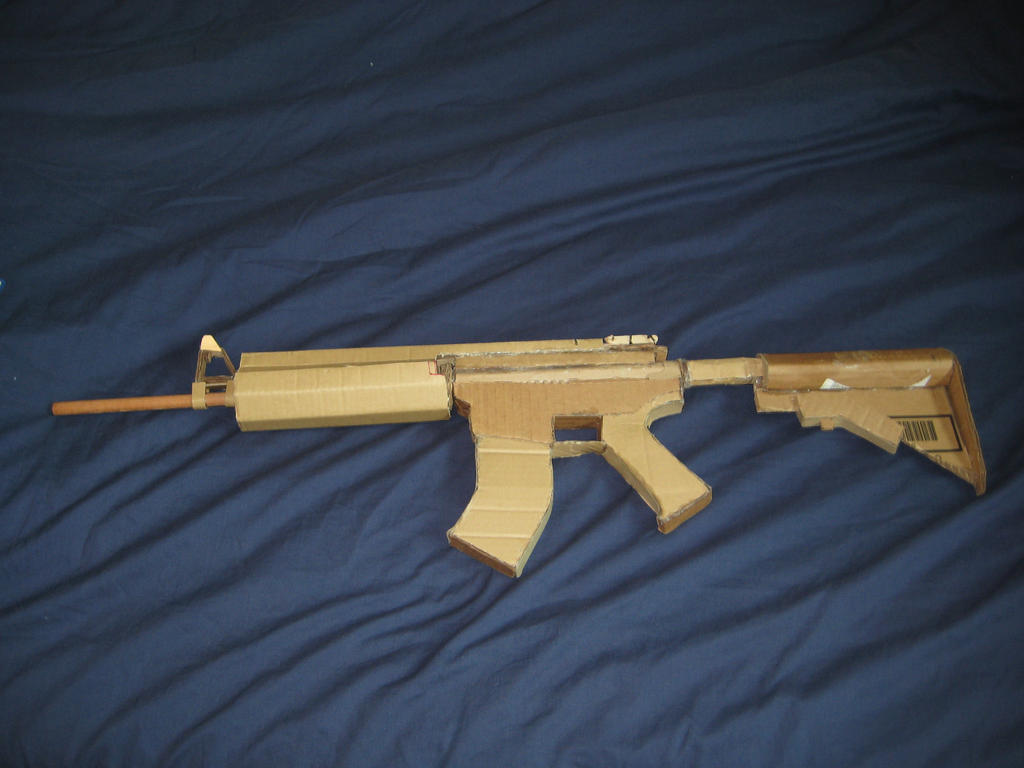 Cardboard M4 Rifle Cardboard M4 with ARMS 50c by Guppy3 on DeviantArt