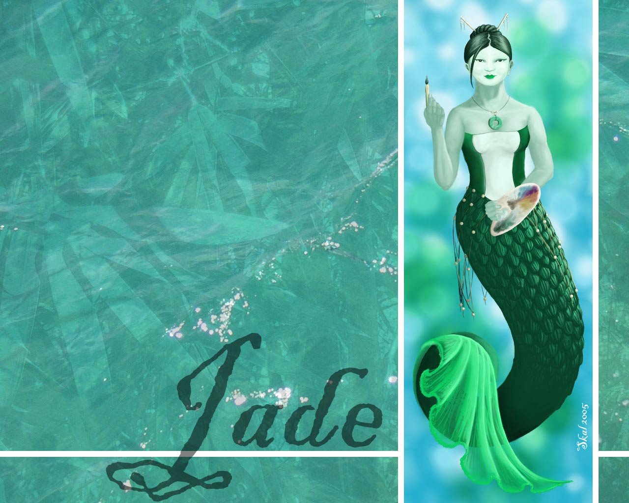 Jade Mermaid Wallpaper