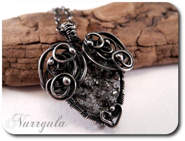 The Heart of Stone - silver and Quartz pendant