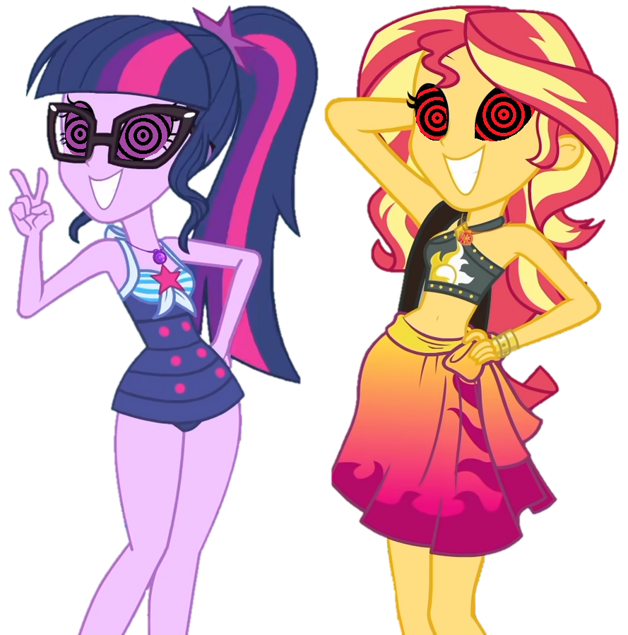 Twilight Sparkle And Sunset Shimmer Bikini Slaves by Kingdom-of-RP on ...