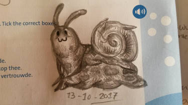 Cute Snail - School doodle 