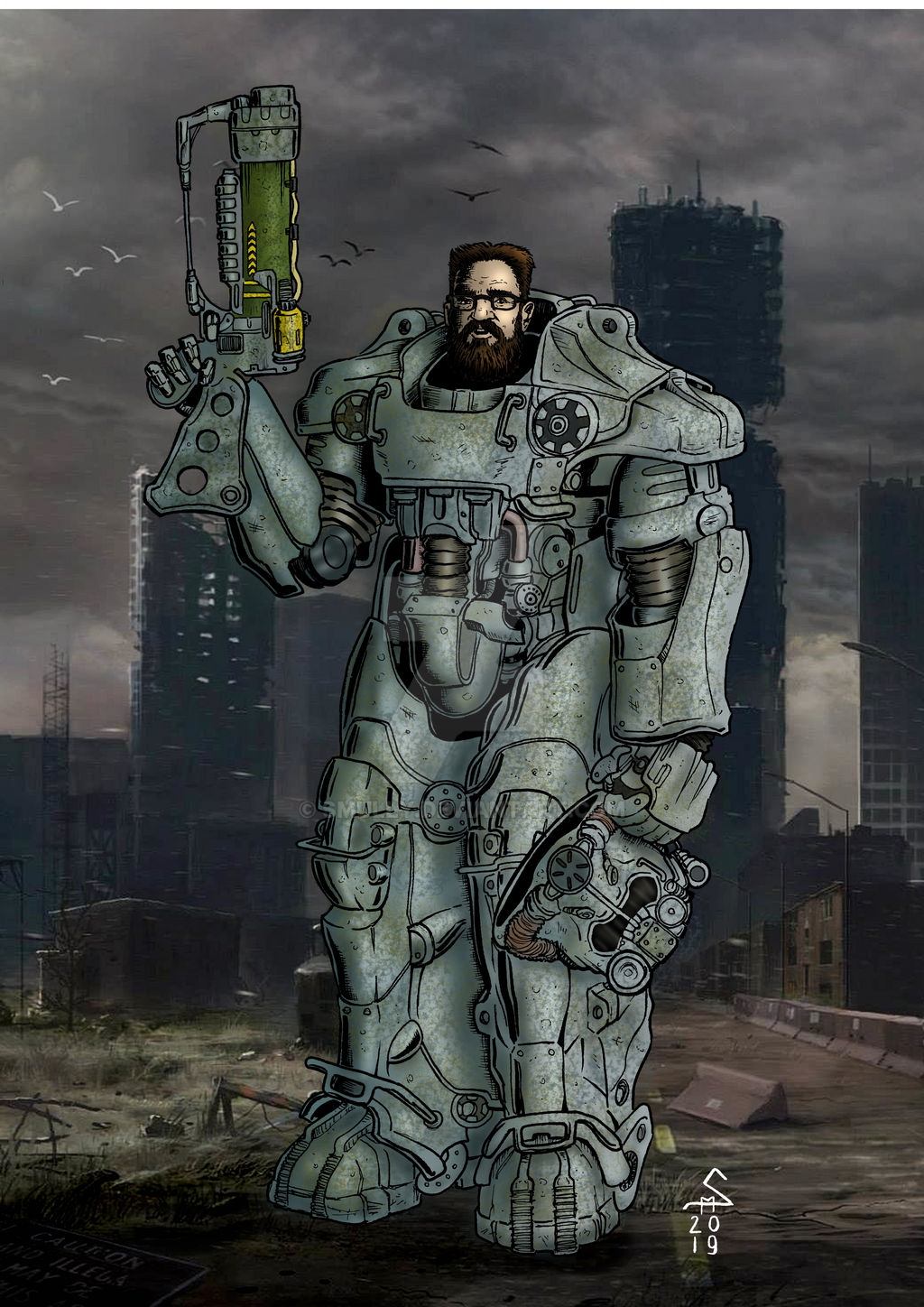 Drawing A Friend In A Fallout T60 Power Armor By Smully On Deviantart Drawing A Friend In A Fallout T60 Power Armor By Smully On Deviantart