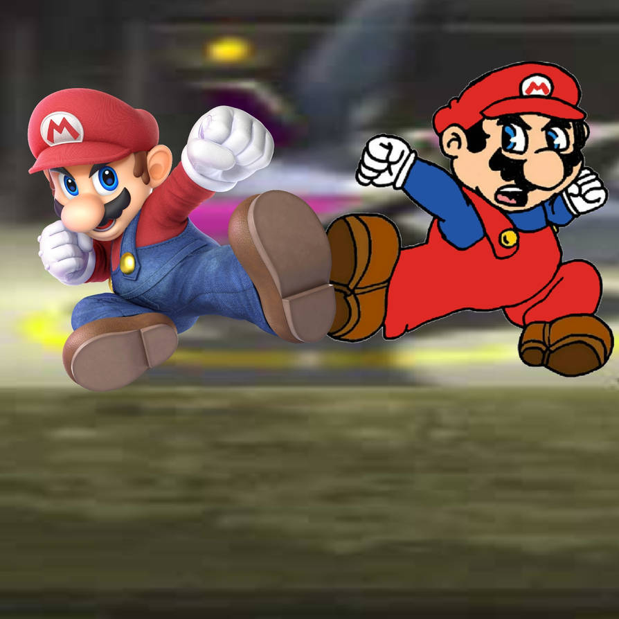 Fighter Mario Mario Fighting his Cartoonic Self by Mizit on DeviantArt