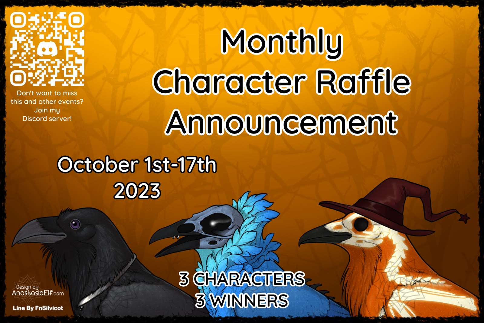 Monthly Raffle Text Monthly raffle announcement - October 2023 by AnastasiaElf on DeviantArt