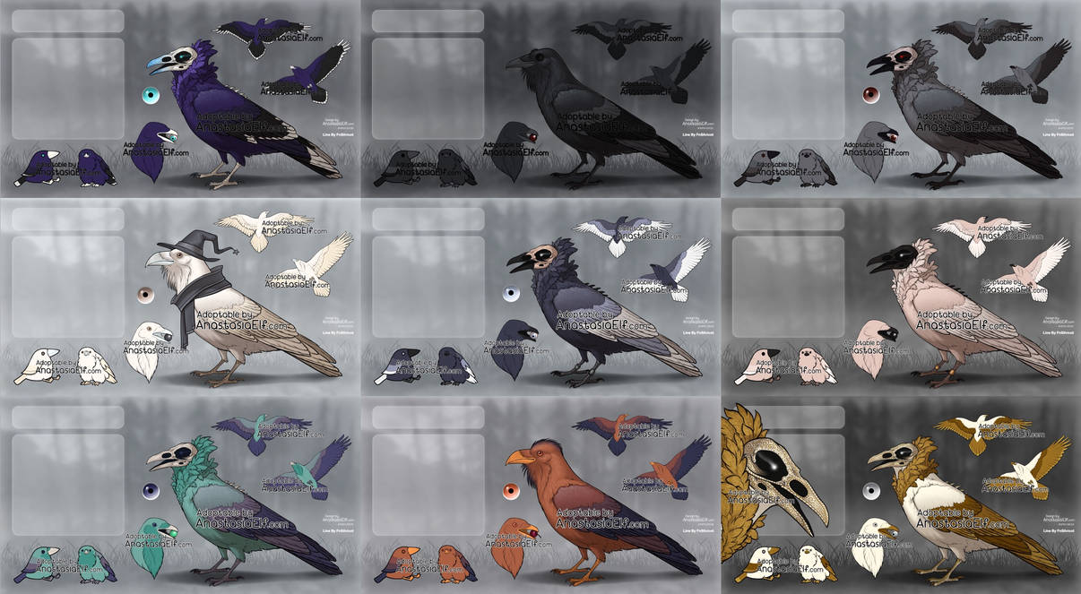 Raven adopts and Raffle reminder by AnastasiaElf on DeviantArt