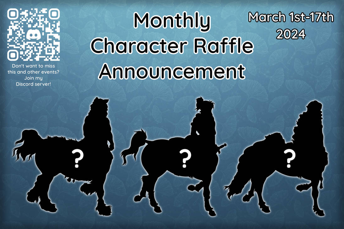 Monthly Raffle Text Monthly raffle announcement - March 2024 by AnastasiaElf on DeviantArt