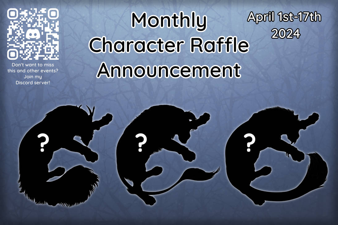 Monthly Raffle Text Monthly raffle announcement - April 2024 by AnastasiaElf on DeviantArt