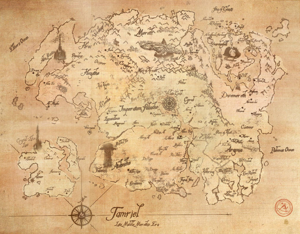 Map of Tamriel (Late-Middle Merethic Era) by iceflame542 on DeviantArt