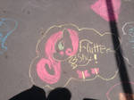Chalk Fluttershy by Custom-ponies