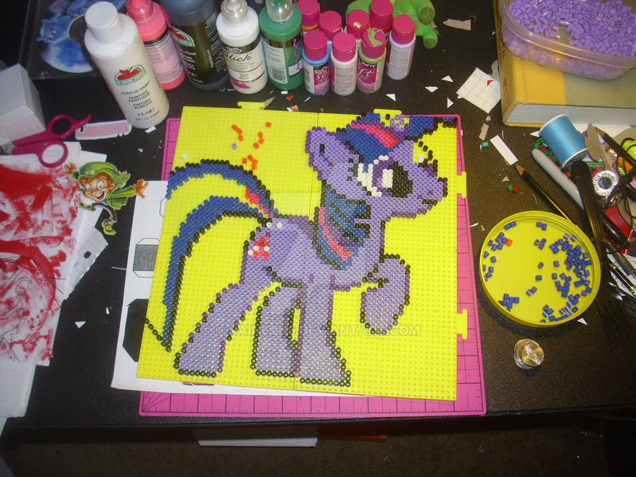 Twilight Sparkle bead art WIP