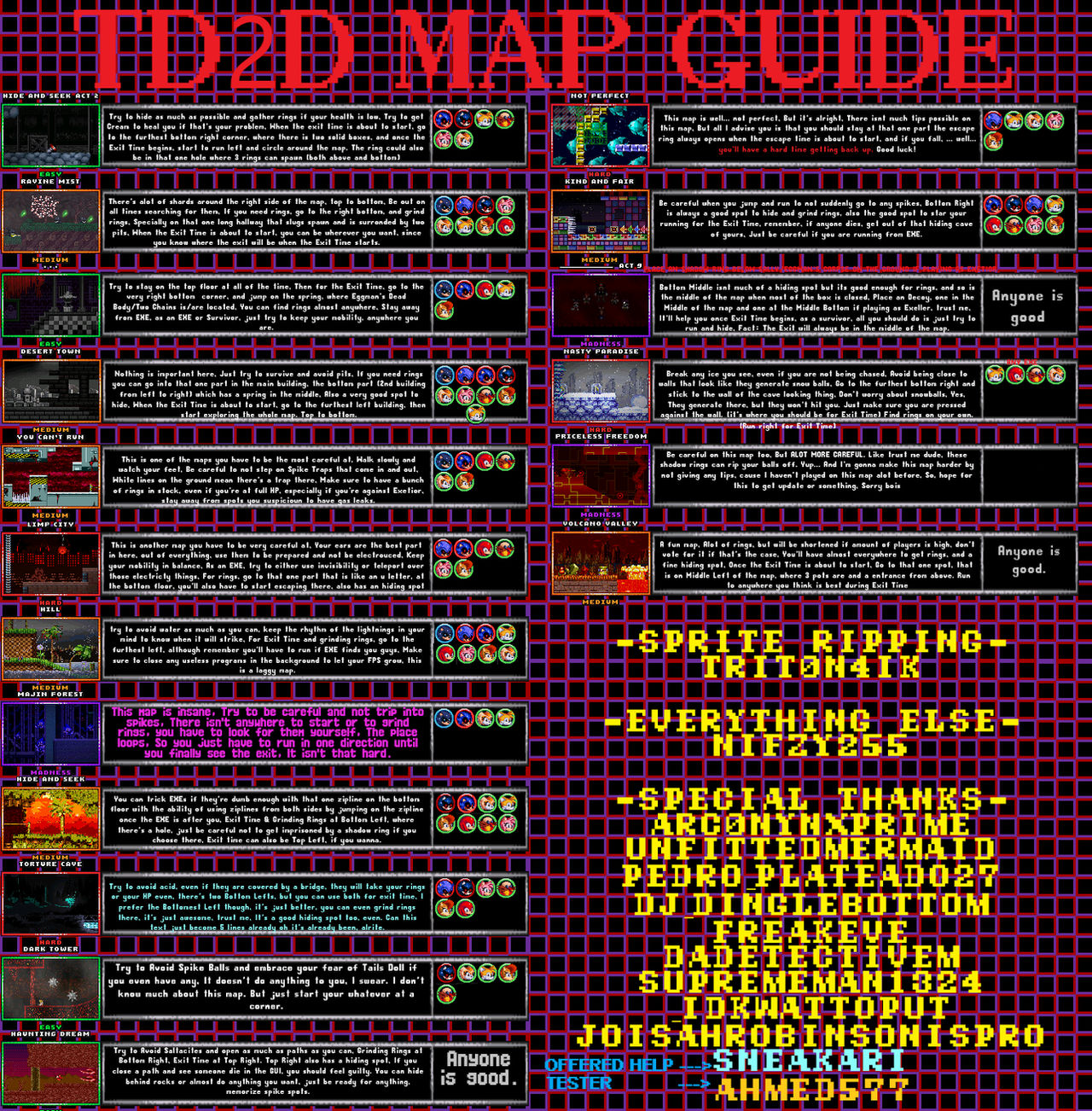 Sonic.EXE The Disaster 2D Remake (TD2DR) Map Guide by Nifzy255 on DeviantArt