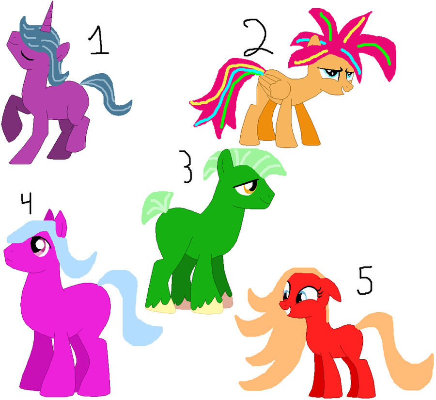 Picture Adoptables: Ponies Batch 3