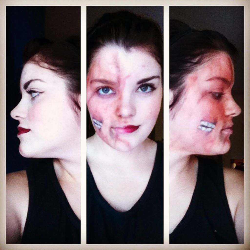 Harvey Dent (Two Face) Cosplay Makeup by TrustTheKara on DeviantArt