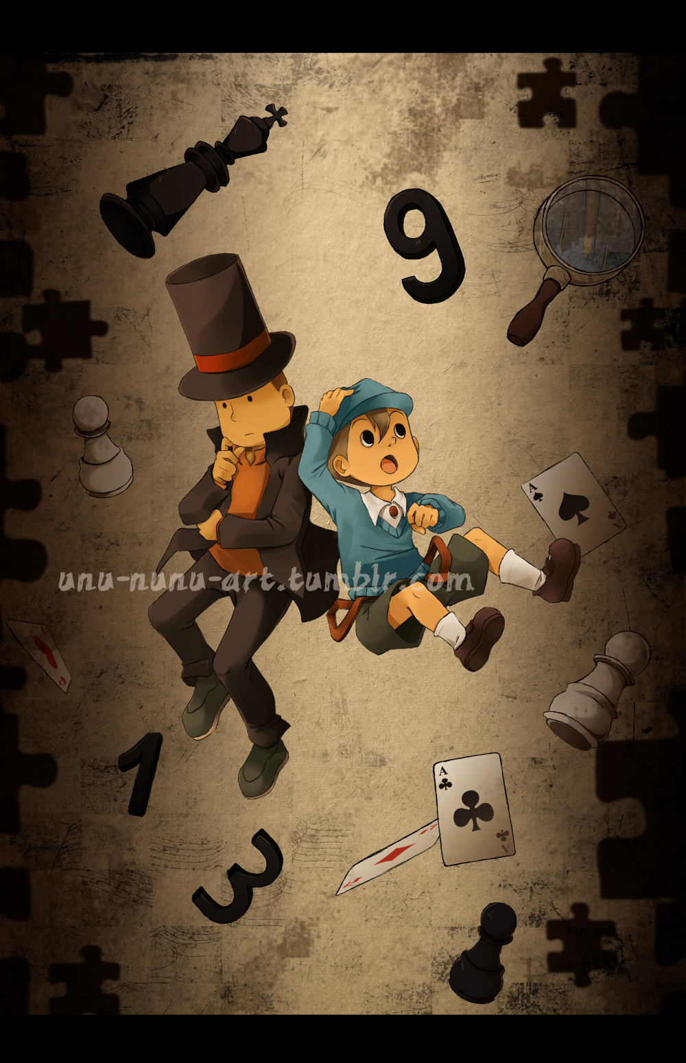 Commission - Professor Layton... oh, and also Luke