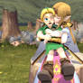 [REQUESTED] Zelda hugging and kissing Young Link