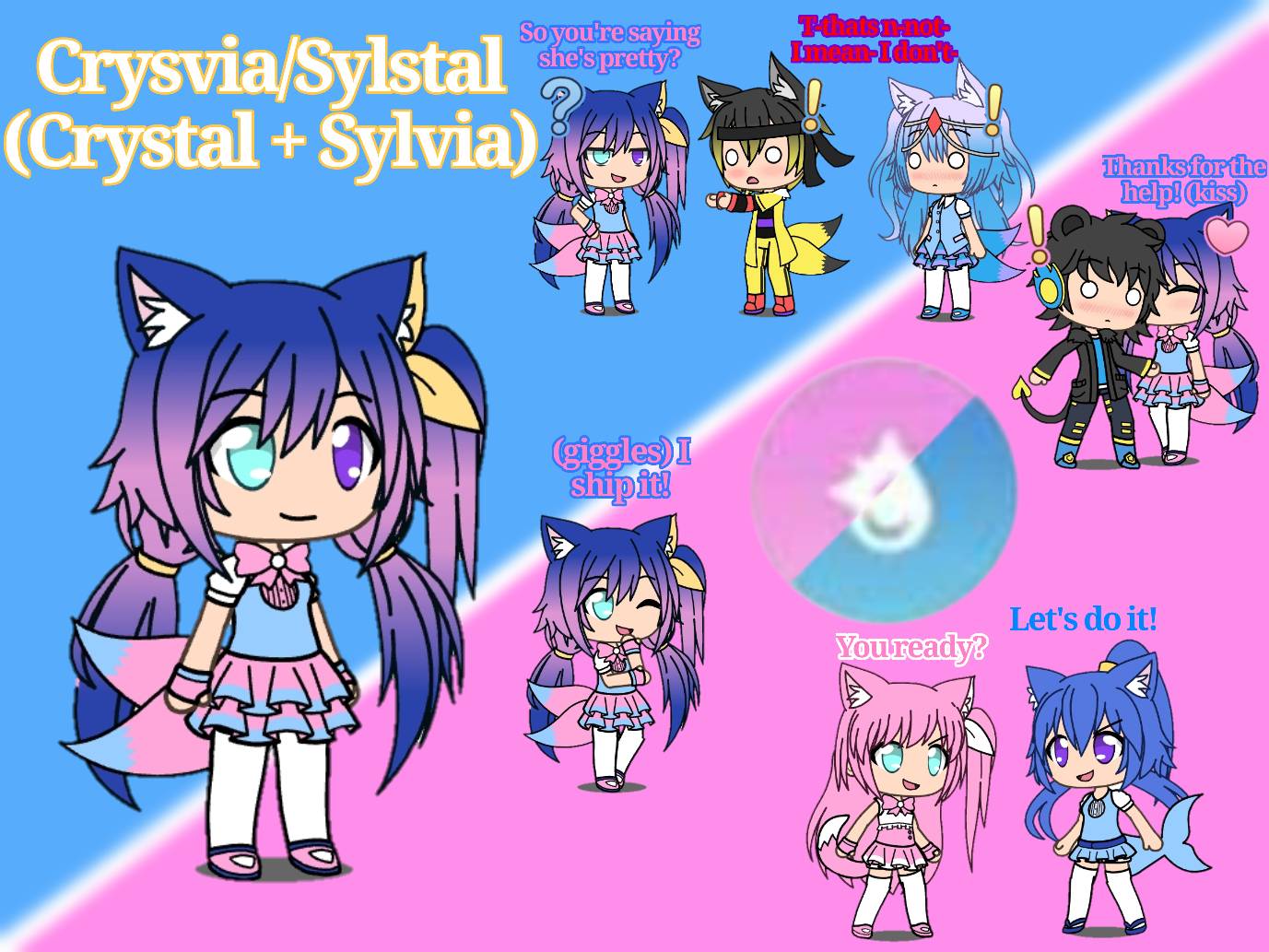 Eeveelution Squad Fusion: Crysvia/Sylstal by MegaIceManX on DeviantArt