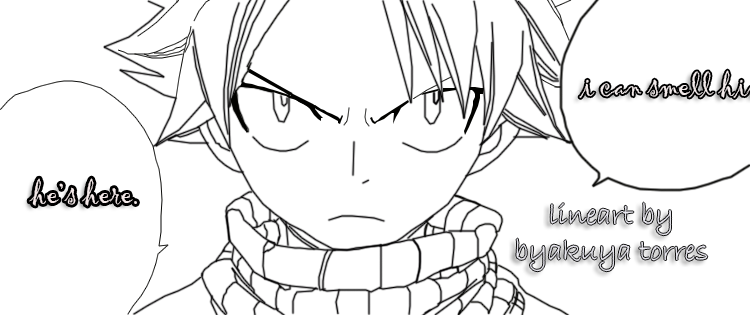 Natsu Lineart Fairy Tail Manga 427 by byakuyatorres on DeviantArt