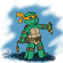 TMNT-Mikey plushie, TKT-style