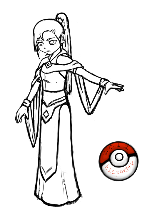 Pokemon Trainer Character Rough Lineart