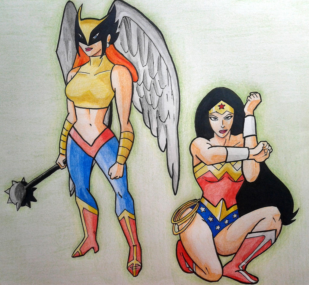 Hawkgirl and Wonder Woman