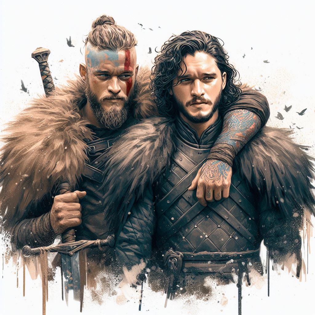 Jon snow and Ragnar lothbrok by AIProfilePictures on DeviantArt
