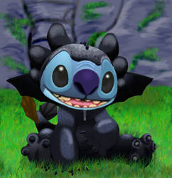 stitch as toothless finished