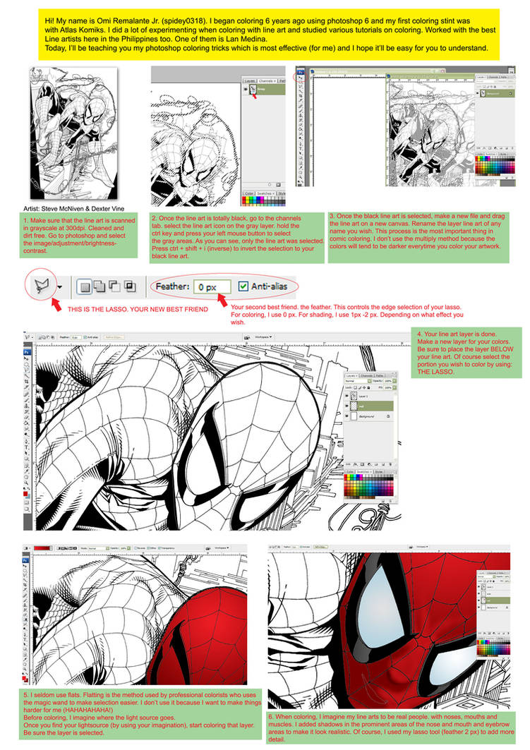 comic coloring tutorial prt1 by spidey0318 on DeviantArt