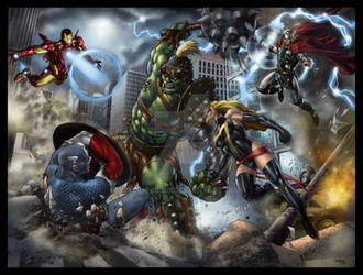 Avengers vs Green Scar poster