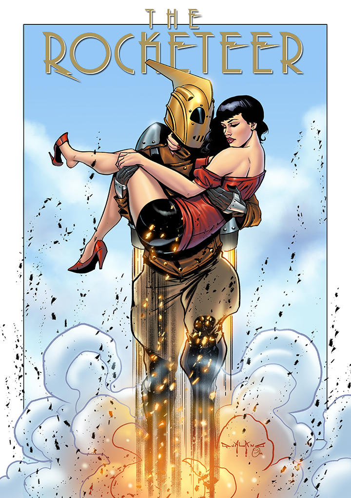 The Rocketeer and Bettie Page by spidey0318 on DeviantArt
