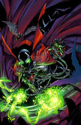 Spawn #1 cover re-creation colors