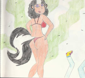 Skunk in bikini