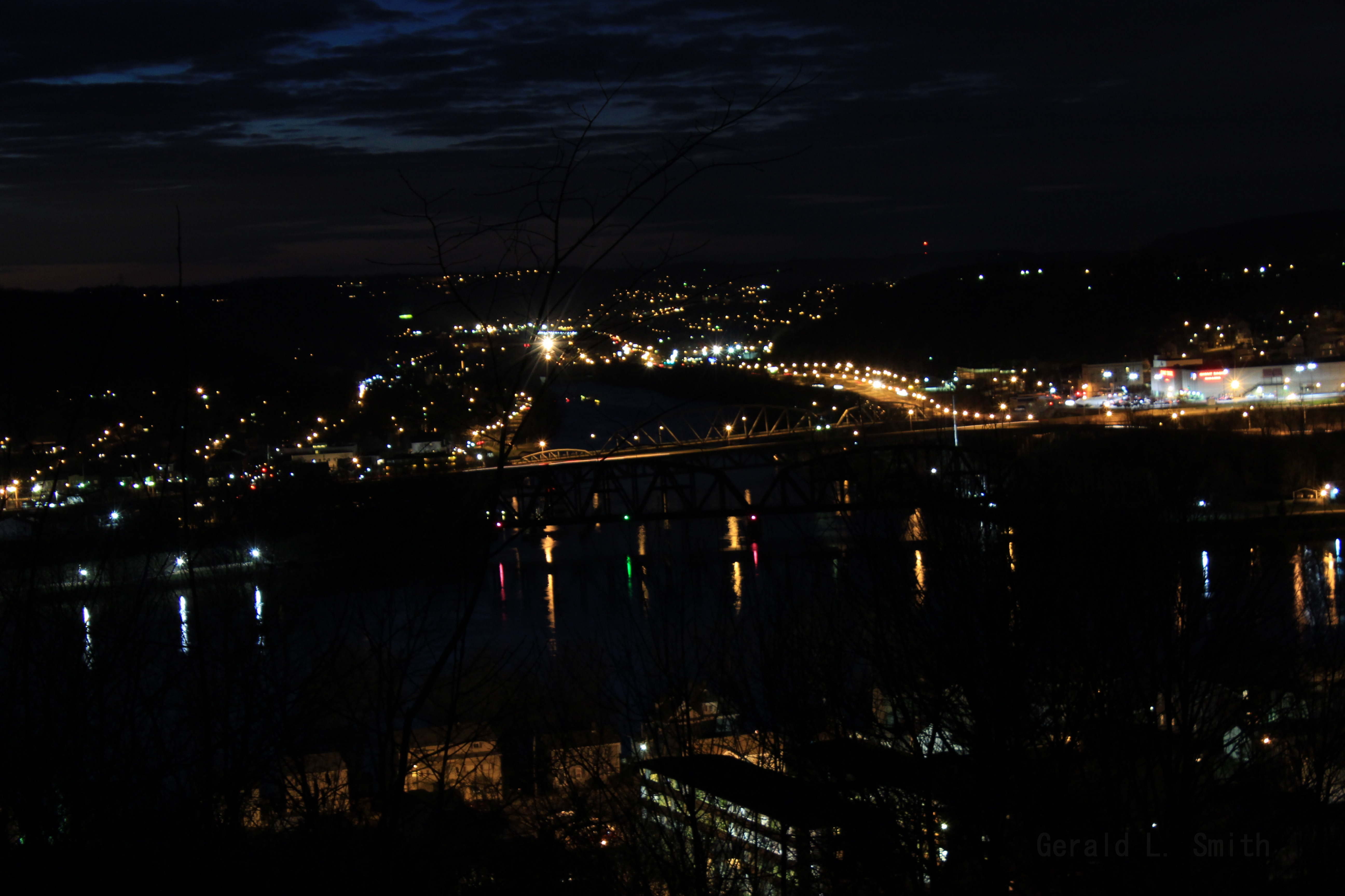 Ohio and Beaver Confluence Nighttime edition